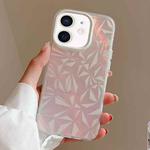 For iPhone 12 Laser Diamond Pattern Frosted Phone Case(White)