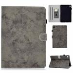 For Samsung Galaxy Tab A9 Marble Style Cloth Texture Smart Leather Tablet Case(Grey)