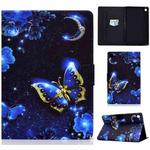 For Samsung Galaxy Tab A9+ Colored Drawing Smart Leather Tablet Case(Blue Butterflies)