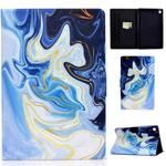 For Samsung Galaxy Tab A9 Colored Drawing Smart Leather Tablet Case(Blue Marble)