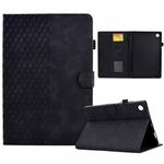 For Samsung Galaxy Tab A9 Rhombus Embossed Leather Tablet Case(Black)