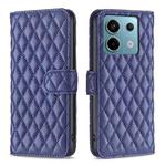 For Xiaomi Redmi Note 13 Pro 5G Diamond Lattice Wallet Leather Flip Phone Case(Blue)