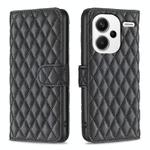 For Xiaomi Redmi Note 13 Pro+ 5G Diamond Lattice Wallet Leather Flip Phone Case(Black)