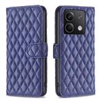 For Xiaomi Redmi Note 13 Diamond Lattice Wallet Leather Flip Phone Case(Blue)