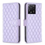 For Xiaomi 13T / 13T Pro / Redmi K60 Ultra Diamond Lattice Wallet Leather Flip Phone Case(Purple)