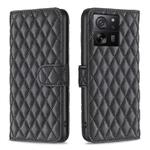 For Xiaomi 13T / 13T Pro / Redmi K60 Ultra Diamond Lattice Wallet Leather Flip Phone Case(Black)