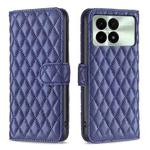 For Xiaomi Redmi K70 / K70 Pro Diamond Lattice Wallet Leather Flip Phone Case(Blue)