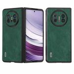 For Huawei Mate X5 ABEEL PU Leather Black Edge Phone Case(Green)