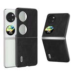For Huawei P60 Pocket ABEEL PU Leather Black Edge Phone Case(Black)