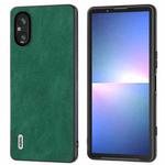 For Sony Xperia 5 V ABEEL PU Leather Black Edge Phone Case(Green)