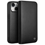 For iPhone 15 QIALINO Classic Gen2 Genuine Leather Phone Case(Black)