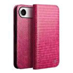For iPhone 17 Air QIALINO Little Crocodile Texture Genuine Leather Phone Case(Rose Red)