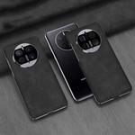 For Huawei Mate 50 Pro GKK Electroplating Leather Surface Phone Case(Black)