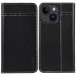 For iPhone 15 Plus GEBEI Top-grain Horizontal Flip Leather Phone Case(Black)