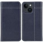 For iPhone 15 Plus GEBEI Top-grain Horizontal Flip Leather Phone Case(Blue)