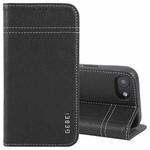 For iPhone 16e GEBEI Top-grain Horizontal Flip Leather Phone Case(Black)