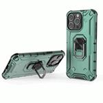 For iPhone 15 Pro Max Ice Armor Series Ring Holder Phone Case(Green)