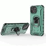 For iPhone 15 Plus Ice Armor Series Ring Holder Phone Case(Green)