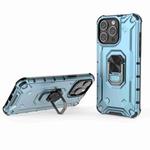 For iPhone 14 Pro Max Ice Armor Series Ring Holder Phone Case(Blue)