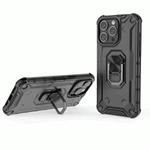 For iPhone 13 Pro Max Ice Armor Series Ring Holder Phone Case(Black)