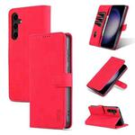 For Samsung Galaxy S24 5G AZNS Skin Feel Calf Texture Flip Leather Phone Case(Red)