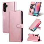 For Samsung Galaxy A15 AZNS Skin Feel Calf Texture Flip Leather Phone Case(Rose Gold)