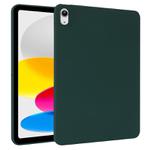 For iPad 10th Gen 10.9 2022 Oil Spray Skin-friendly TPU Tablet Case(Deep Green)