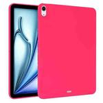 For iPad Air 11 2024 / 2025 Oil Spray Skin-friendly TPU Tablet Case(Rose Red)