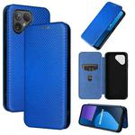 For Fairphone 5 Carbon Fiber Texture Flip Leather Phone Case(Blue)