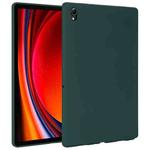 For Samsung Galaxy Tab S9 Oil Spray Skin-friendly TPU Tablet Case(Deep Green)