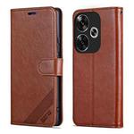 For Xiaomi Redmi Turbo 3 AZNS Sheepskin Texture Flip Leather Phone Case(Brown)