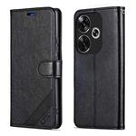 For Xiaomi Redmi Turbo 3 AZNS Sheepskin Texture Flip Leather Phone Case(Black)