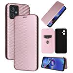 For Motorola Moto G54 5G Carbon Fiber Texture Flip Leather Phone Case(Pink)