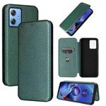 For Motorola Moto G54 5G / G64 / G64y Carbon Fiber Texture Flip Leather Phone Case(Green)