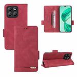 For Honor X8b Magnetic Clasp Flip Leather Phone Case(Red)