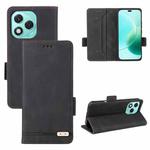 For Honor 400 Lite Global Magnetic Clasp Flip Leather Phone Case(Black)