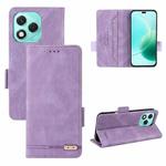 For Honor 400 Lite Global Magnetic Clasp Flip Leather Phone Case(Purple)