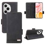 For Honor 400 Pro Global 160.8mm Magnetic Clasp Flip Leather Phone Case(Black)
