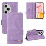 For Honor 400 Pro Global 160.8mm Magnetic Clasp Flip Leather Phone Case(Purple)