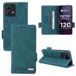 For Motorola Moto G84 5G Magnetic Clasp Leather Phone Case(Green)