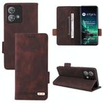 For Motorola Edge 40 Neo Magnetic Clasp Leather Phone Case(Brown)