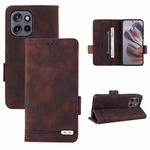 For Motorola Edge 50 Neo 5G Magnetic Clasp Leather Phone Case(Brown)