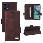 For Motorola Moto G35 5G Magnetic Clasp Leather Phone Case(Brown)