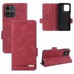 For Motorola Moto G75 5G Magnetic Clasp Leather Phone Case(Red)