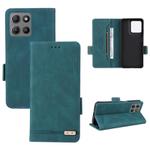 For Motorola Moto G15 Magnetic Clasp Leather Phone Case(Green)
