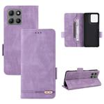 For Motorola Moto G15 Magnetic Clasp Leather Phone Case(Purple)