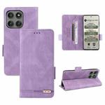 For Motorola Edge 60 Pro Magnetic Clasp Leather Phone Case(Purple)