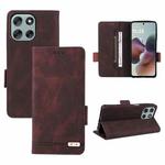 For Motorola Moto G56 / G66j / G66y 5G Magnetic Clasp Leather Phone Case(Brown)