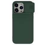 For iPhone 15 Pro Max NILLKIN CamShield MagSafe Liquid Silicone Phone Case(Dark Green)