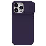 For iPhone 15 Pro NILLKIN CamShield MagSafe Liquid Silicone Phone Case(Deep Purple)